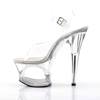 Pleaser - MOON708 Sandale à bride à la cheville, Pole dance chaussures - Chaussures de pole dance - Transparent Product image